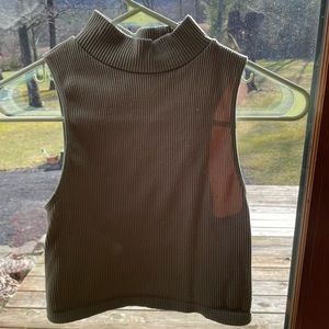 Zara turtle neck crop tank top